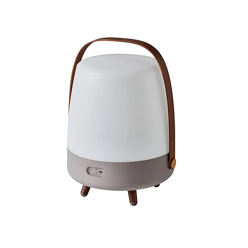 Lampe haut-parleur - portable et sans fil - connexion bluetooth et son haute fidélité, couleur taupe - Lite-up Play Earth - KOODUU