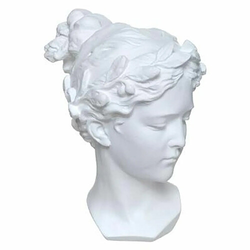 Statuette Déco Tête Venus 26cm Blanc