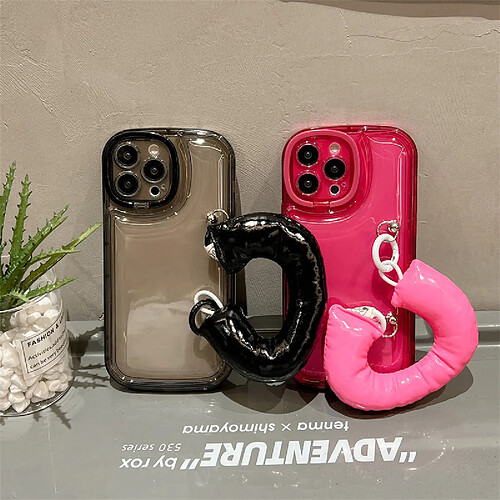 GUPBOO Étui pour iPhoneXR Porte-lentille transparent Étui de téléphone simple Dragonne anti-chute