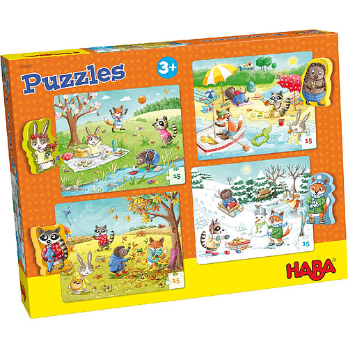 Haba Puzzles 15 pièces : 4 puzzles : Les saisons