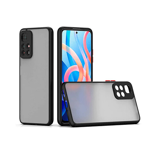 PHONECARE Coque Anti Choque Caméra Protection pour Xiaomi Redmi Note 11T 5G - Noir