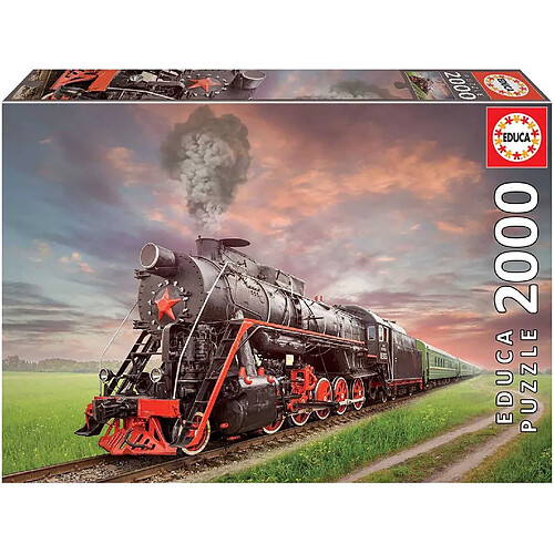 Educa Borras Educa Puzzle 2000 Pièces Locomotive à Vapeur au Thème Trains Multicolore