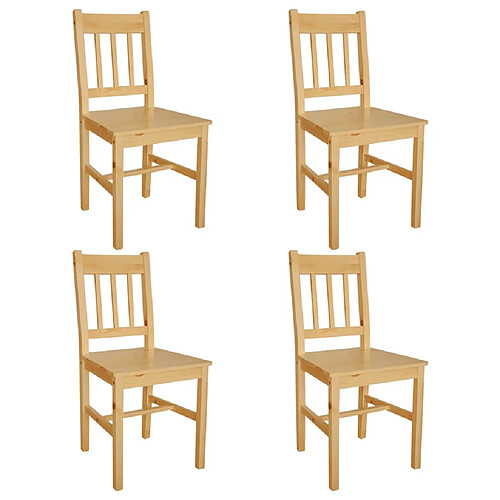 Maison Chic Lot de 4 Chaises à manger,Chaise pour cuisine bois de pin -MN89568