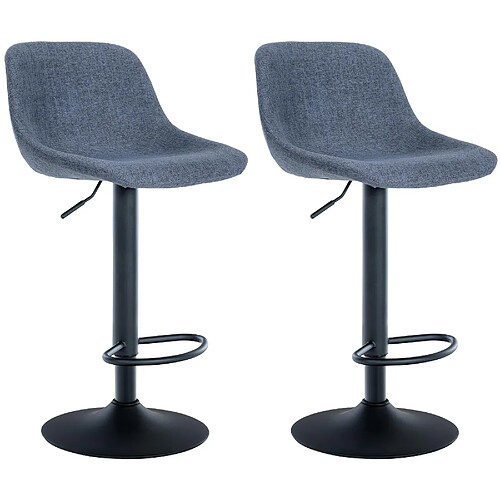 Non Lot de 2 tabourets de bar loft tissu