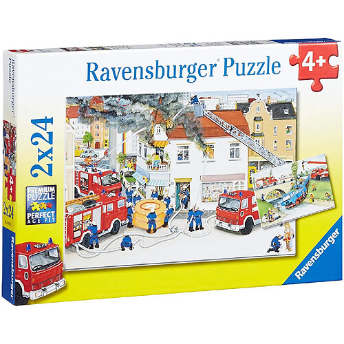 Ravensburger - 08851 5 - Puzzle - Chez Les Pompiers - 2 x 24 Pièces