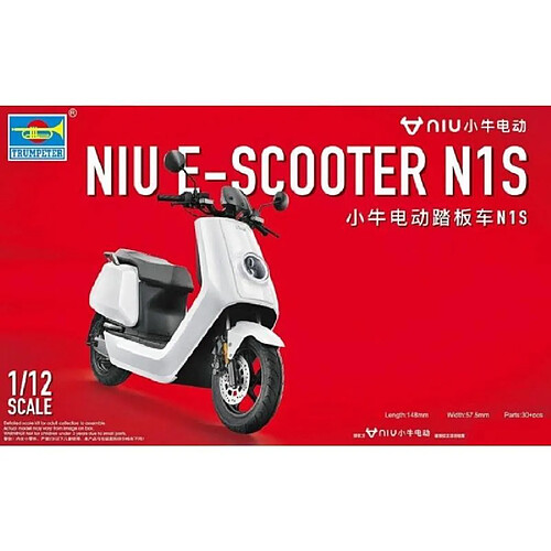 Trumpeter Maquette Moto Niu E-scooter N1s - Pre-painted White Version