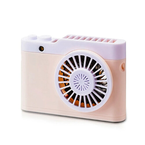 Wewoo Portable mini usb chargeur de caméra ventilateur cou suspendu petit rose