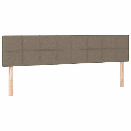 Maison Chic Lot de 2 Têtes de lit design pour chambre - Décoration de lit Taupe 90x5x78/88 cm Tissu -MN23403