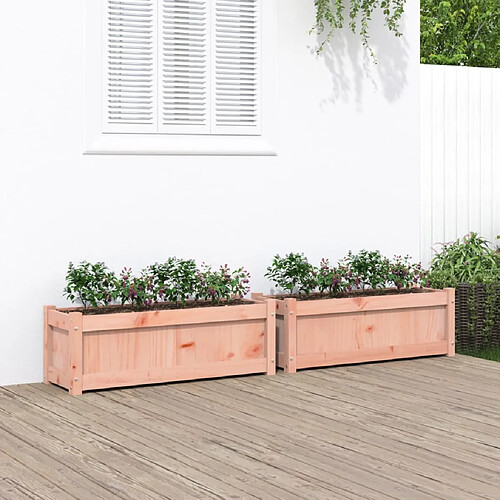 vidaXL Jardinières 2 pcs cm bois massif douglas