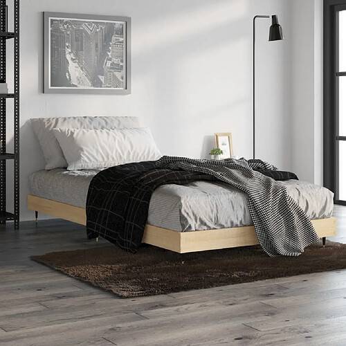 vidaXL Cadre de lit sans matelas chêne sonoma 90x190 cm