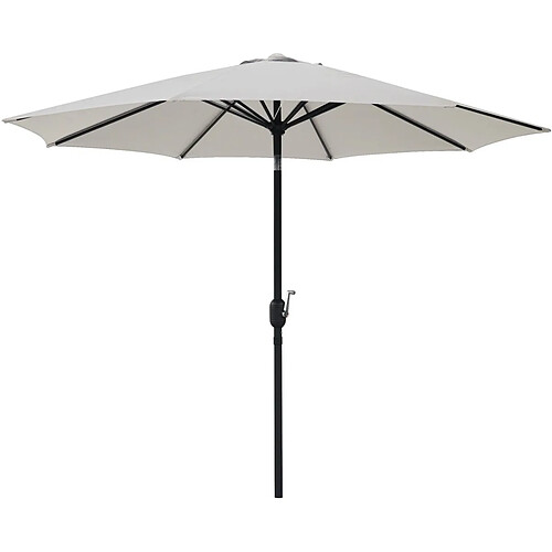 Ideanature Parasol droit rond Eko 2.5 m ivoire.