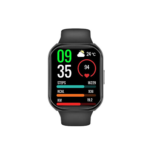 Promate Xwatch-TF2 Smartwatch gestion santé ActivLife écran TFT 5cm, BT 3.0 + BLE 5.2, appels sans fil, fitness, IP68 noir