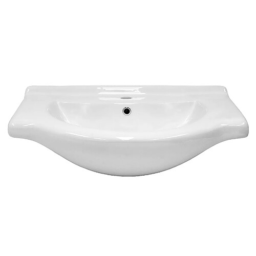 ML DESIGN MODERN LIVING Vasque 77x21,5x51,5 cm blanc en céramique ML-Design