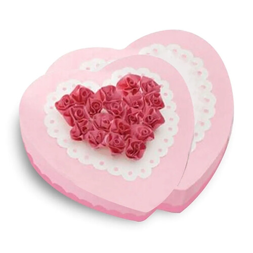 Totalcadeau Moule à gâteau en silicone duo de coeur