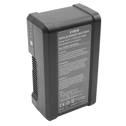 Batterie Li-Ion 10400mAh (14.4V) vhbw pour caméra vidéo caméscope Sony DSR-400PK, DSR-400PL, DSR-450WS, DSR-450WSL, DSR-450WSP, DSR-450WSPL