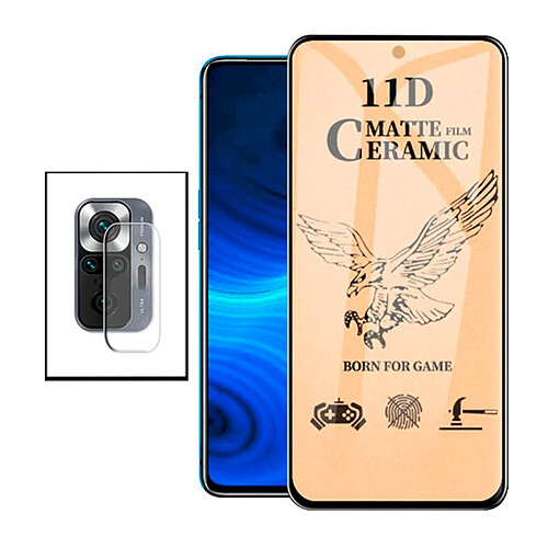 PHONECARE KIT Film de Verre Trempé CeramicGlass Full Cover + Film Caméra pour Xiaomi Redmi Note 10 Pro