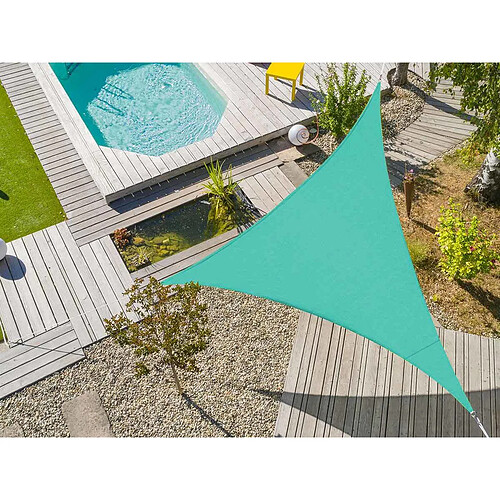 JARDIéco Voile d'ombrage triangulaire Flex 5 x 5 x 5 m - Lagon