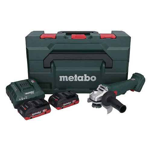 Metabo W 18 L 9-125 Meuleuse d'angle sans fil 18 V 125 mm + 2x batterie 4,0 Ah + chargeur + metaBOX