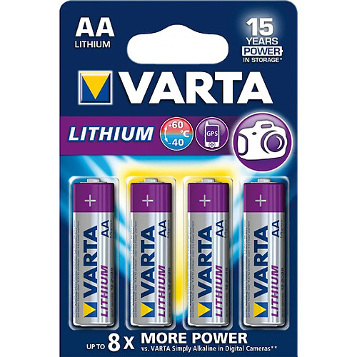 VARTA Piles PROFESSIONAL AA Mignon, 4-er Bli. Lithi.