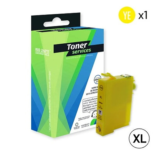 TONER SERVICES Compatible Epson 27XL - Reveil Cartouche Jaune C13T27144010 (T2714)