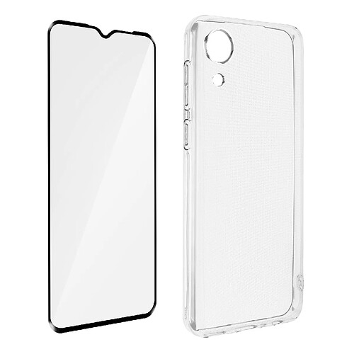 Avizar Coque Samsung Galaxy A03 Core Silicone Souple Film Verre Trempé 9H