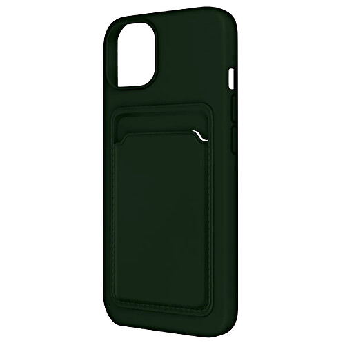 Coque iPhone 12 et 12 Pro Silicone Souple Porte-carte Forcell Vert