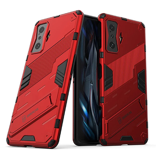 Coque en TPU anti-chocs avec béquille, rouge pour votre Xiaomi Redmi K50 Gaming