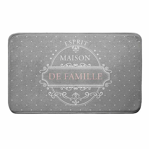 Paris Prix Tapis de Bain Maison de Famille 45x75cm Gris