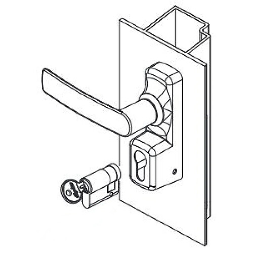 Manoeuvre extérieur Oltre à cylindre démontable Blanc 9010 FAPIM livré sans cylindre - 8568BS_32