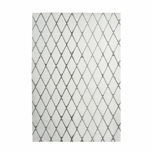 Paris Prix Tapis Shaggy Géométrique Vivica Blanc & Anthracite 80 x 150 cm