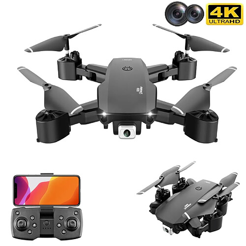 Universal New Mini Drone 4K Dual Cameras Quadcopter Toys(Le noir)