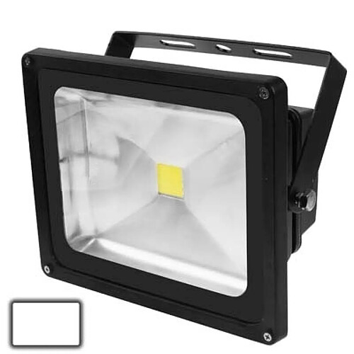 Wewoo Projecteur LED noir Lampe de à blanche haute puissance 20W, AC 85-265V, Flux lumineux: 1600-1800lm