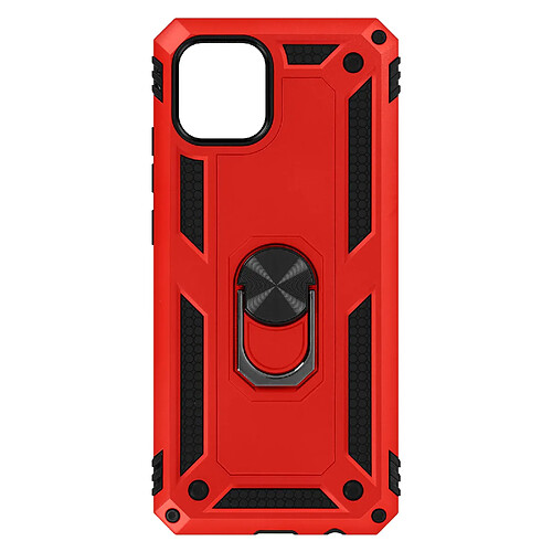 Avizar Coque Samsung Galaxy A03 Hybride Antichoc Bague de maintien Support Vidéo rouge