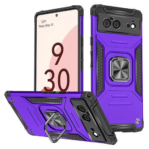 Coque en TPU anti-chocs avec béquille, violet pour votre Google Pixel 6