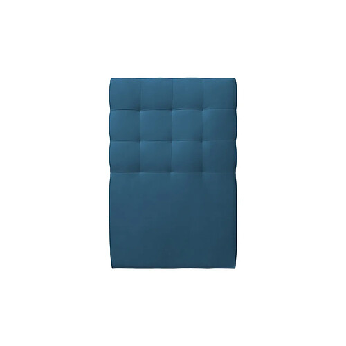 Sommeil de plomb Tete de lit Capitonnée Velours Bleu L 90 cm - Ep 10 cm rembourré