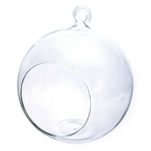 Graines Creatives Boule verre ouverte 8 cm