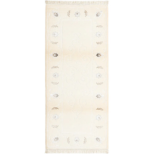 Vidal Tapis de couloir en laine 203x84 beige Darya