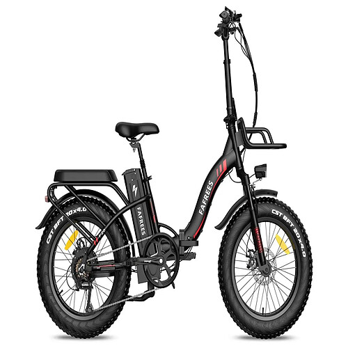 Vélo Électrique FAFREES F20 Max - 500W Batterie 864WH Autonomie 75KM Freins à Disque | Noir