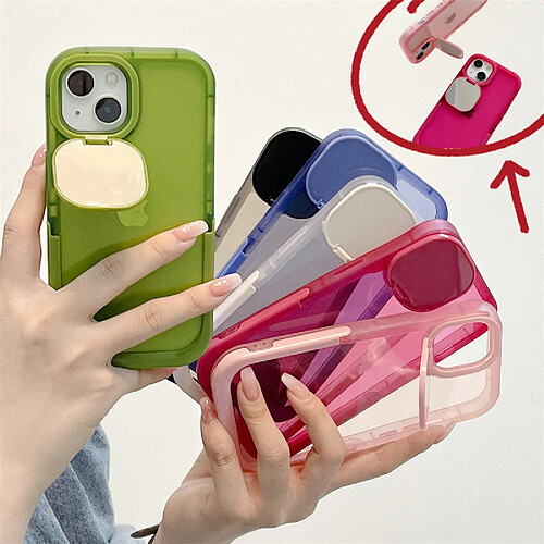 GUPBOO Étui pour iPhone13ProMax Silicone de niche pour étui de téléphone portable créatif miroir transparent simple