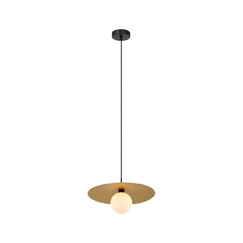 Luminaire Center Suspension Malor Verre,Acier Noir,Or