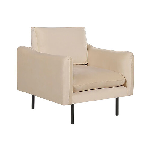 Beliani Fauteuil VINTERBRO Velours Beige