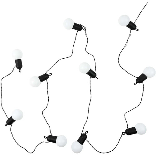 The Home Deco Factory Guilande extérieure 10 ampoules LED 2.70 m blanc chaud.