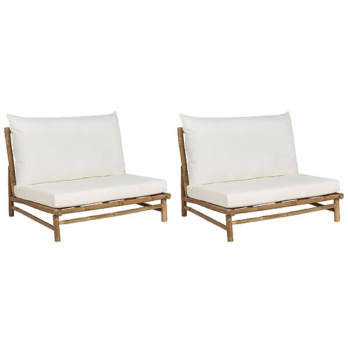 Beliani Chaise de jardin TODI Bois Blanc cassé