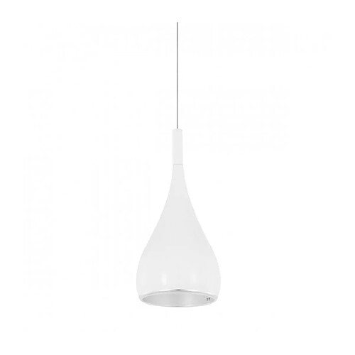 Luminaire Center Suspension moderne Anon White Chrome, blanc