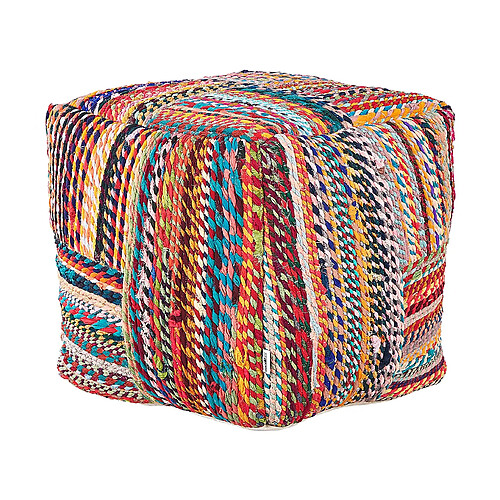 Beliani Pouf MEKHTAR Multicolore Coton 40 cm 40 cm