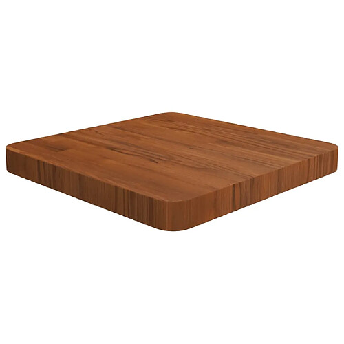 vidaXL Dessus de table carré Marron foncé 40x40x4 cm Bois chêne traité