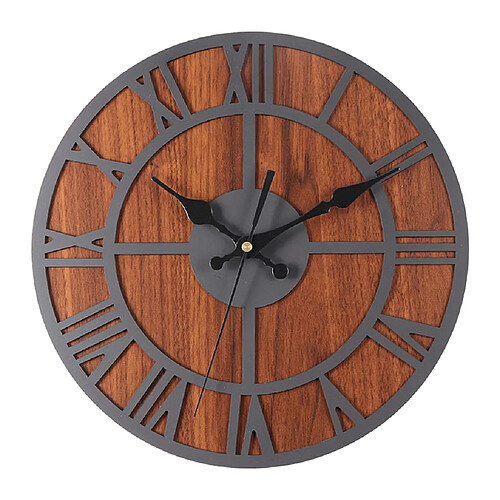 Horloge Murale Moderne Vintage 3D Chiffre Romain Maison Ornement De Chambre Or C