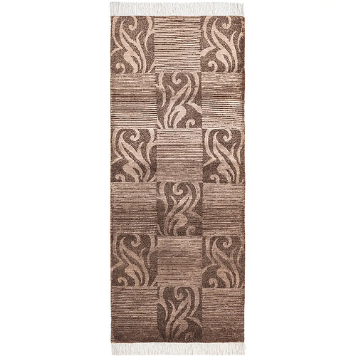 Vidal Tapis de couloir en laine 206x81 brun Darya