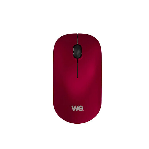 Souris sans fil optique WE - Nano Dongle USB - connexion 2.4 GHz - 1200 DPI, touché doux ,pile AA incluse, couleur rouge