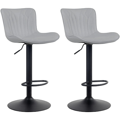 Non Lot de 2 tabourets de bar Linus simili cuir